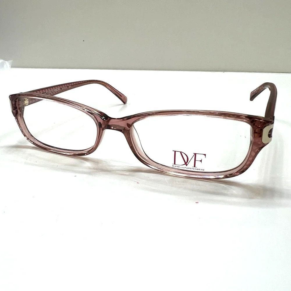NEW Diane von Furstenberg DVF 5040 650 Translucent Pink Eyeglass Frame 52-16-135